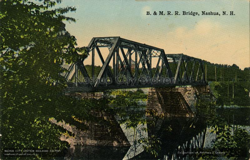 Postcard: Boston & Maine Railroad Bridge, Nashua, N.H.